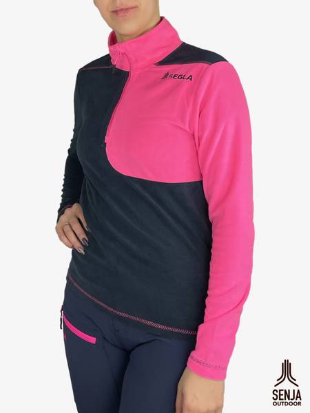Hovedbilde Segla Fleecegenser Navy/Pink Half Zip Dame