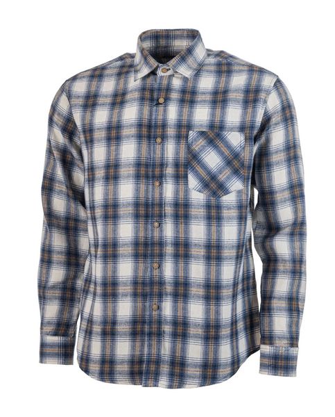 Hovedbilde Leon Flanellskjorte Jeansblå/Brun