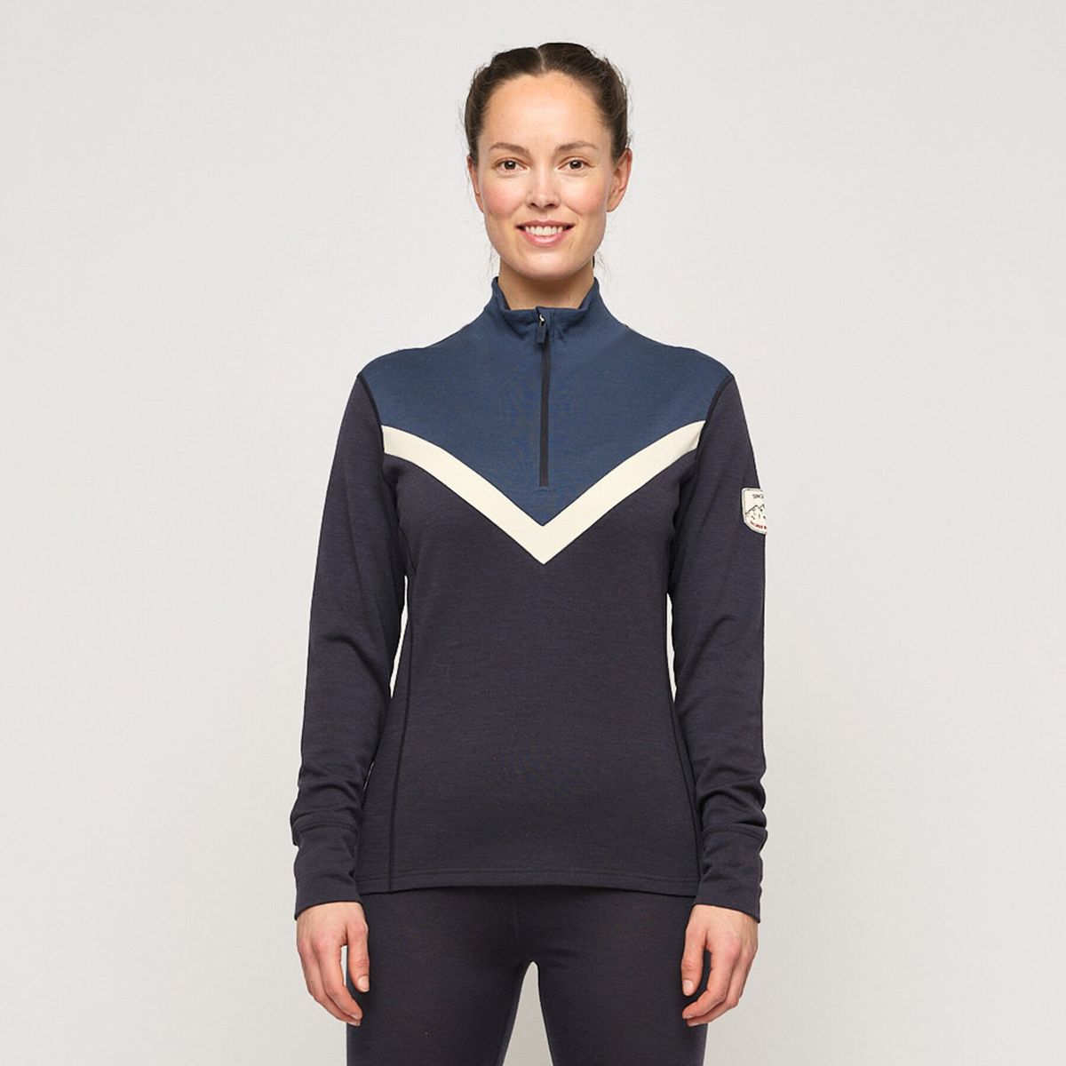 Skogstad Tindefjell, half-zip Merinoullgenser Parsian Night Dame