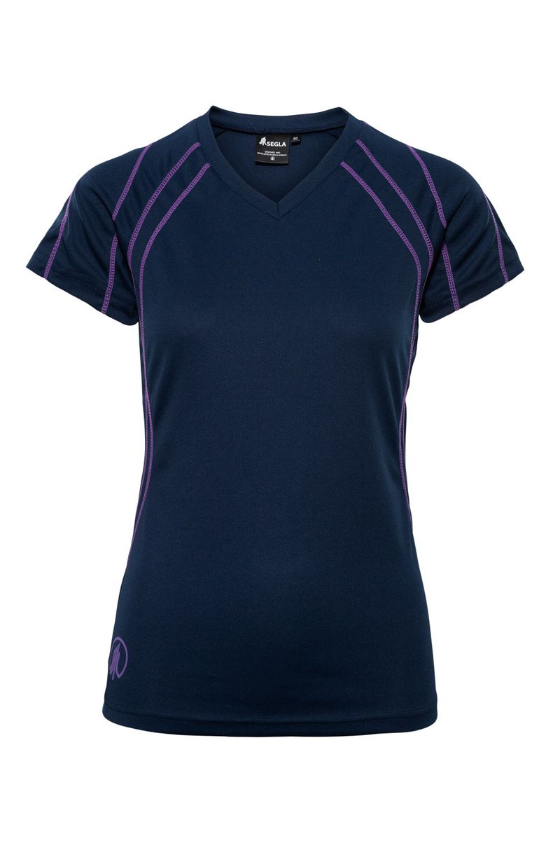 Segla Teknisk T-skjorte Navy/Purple Dame