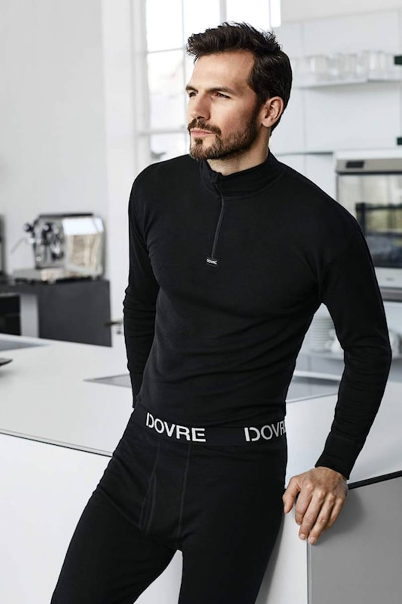 Dovre Merinoull Long Johns Sort Herre