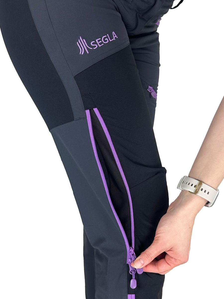 Segla Fjordgård PRO Stretch Black-DGrey-Purple Turbukse Dame