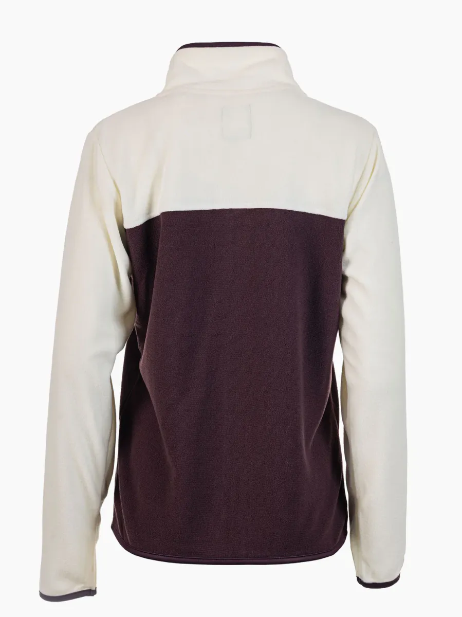 Move On Utne Offwhite/Plum Fleecejakke dame